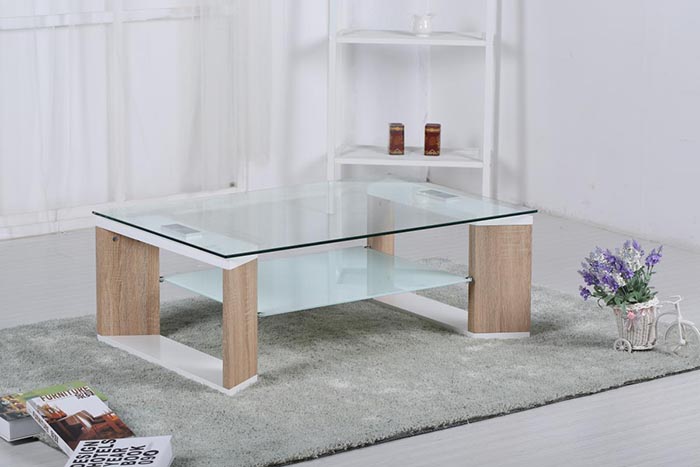 Zola Glass Top Coffee Table - Click Image to Close